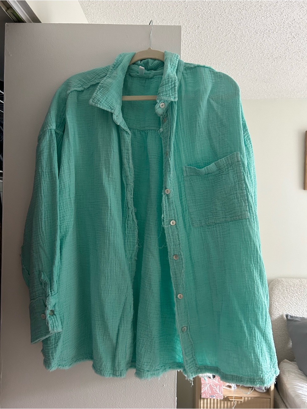 Linen/Gauze women’s button down